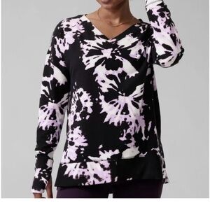 Athleta Petites V Neck Coaster Luxe Sweatshirts, PM